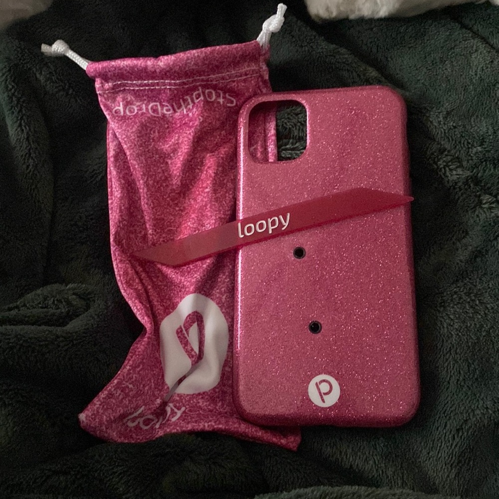 Pink sparkles loopy iPhone 11